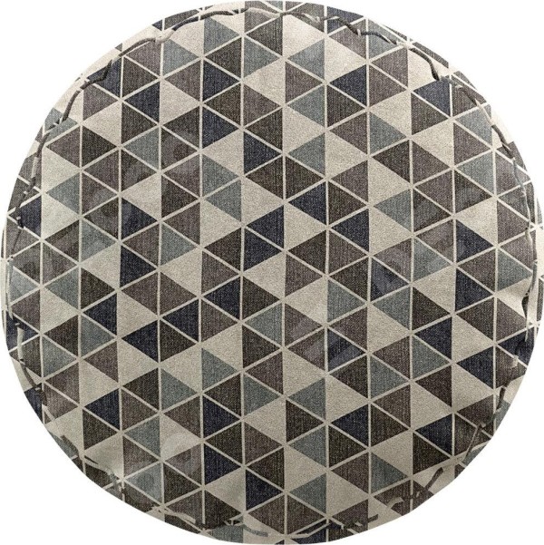 Подушка круглая Cortin димаут «Треугольники синие»