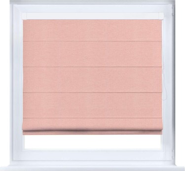 Римская штора «Кортин» кассетная, ткань лён розовый