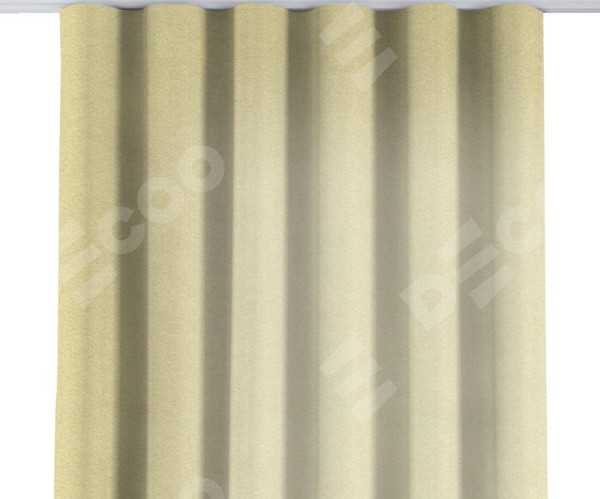 Комплект штор на тесьме «Волна», софт однотонный молочный