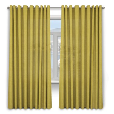 Шторы на люверсах ткань лён светло-салатовый