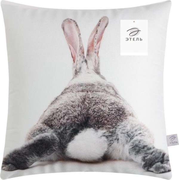 Подушка декоративная "Хвостик", 40*40 см, 100% п/э, велюр