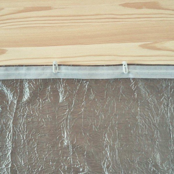 Штора портьерная для кухни Тергалет 135х180 см, серый, пэ 100%