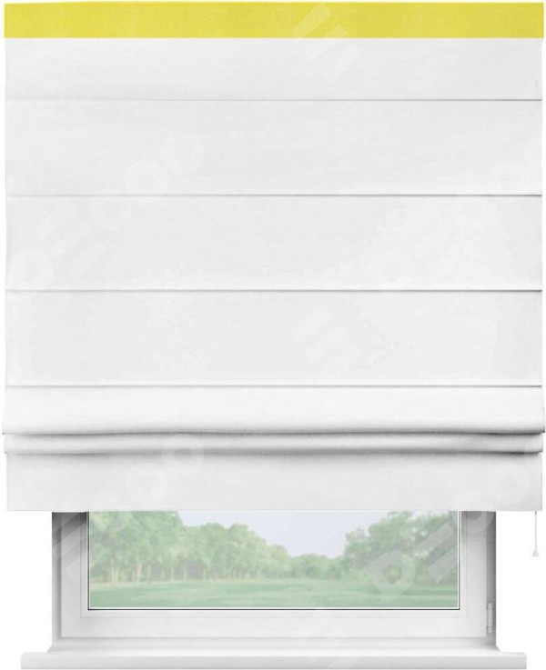 Римская штора «Кортин» с кантом Кинг, для проема, ткань вельвет дымчато-белый