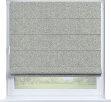 Римская штора «Кортин» на створку, ткань твид блэкаут, коричнево-серый