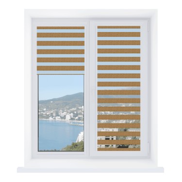 Рулонная штора День-ночь Уни 2 Savana светло-коричневый, размеры от 20 до 120 см