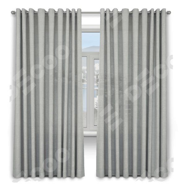 Шторы на люверсах ткань лён серый