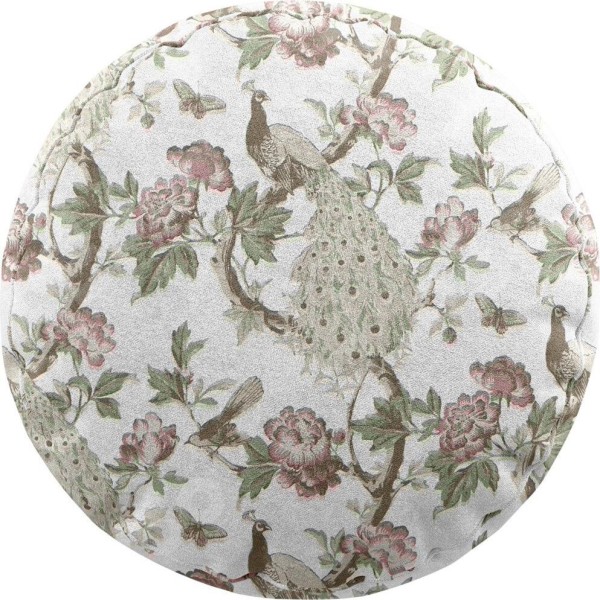 Подушка круглая Cortin «Гордые павлины»
