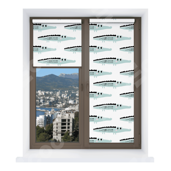 Рулонная штора Мини с принтом Мистер Крок