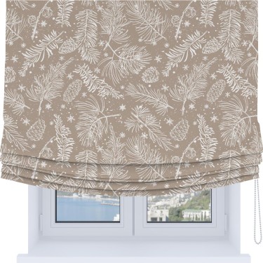 Римская штора Soft с мягкими складками, «Заснеженный лес»