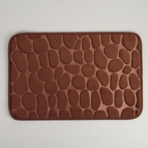 Коврик Доляна «Галька», 40×60 см, цвет коричневый