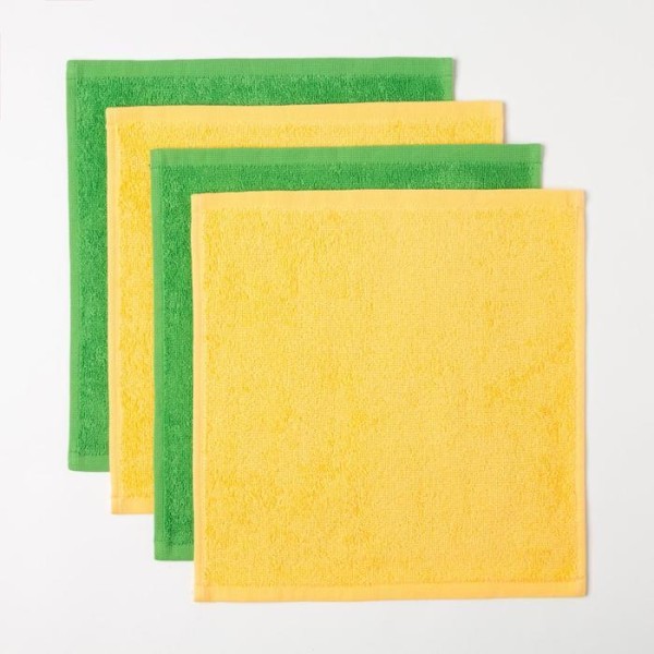 Набор махровых полотенец «Всё будет авокадно» 30х30 см - 4 шт, 100% хлопок 340 гр/м2