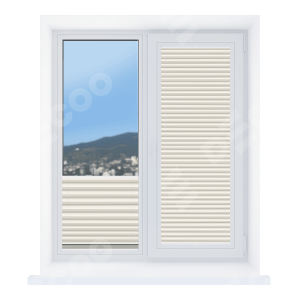 Штора плиссе Корона молочный