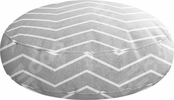 Подушка круглая Cortin «Серый зигзаг»