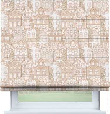 Римская штора «Кортин» для проема «Милый городок»