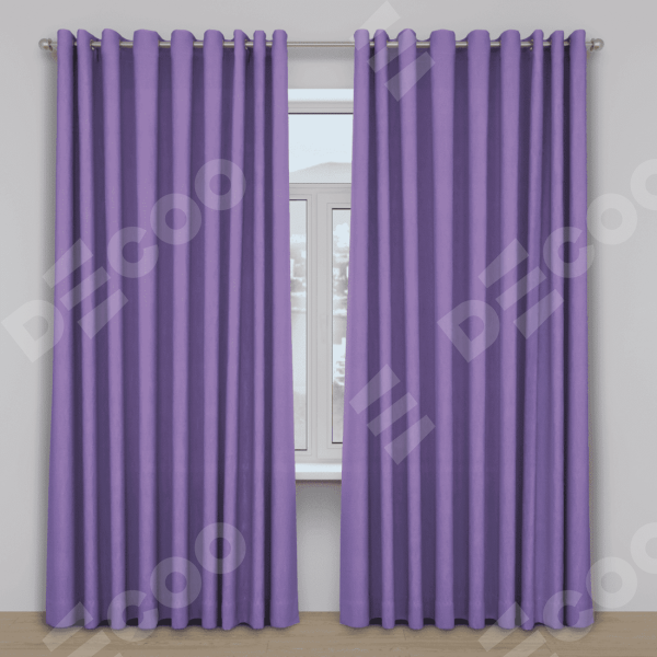 Шторы на люверсах ткань блэкаут однотонный, сиреневый