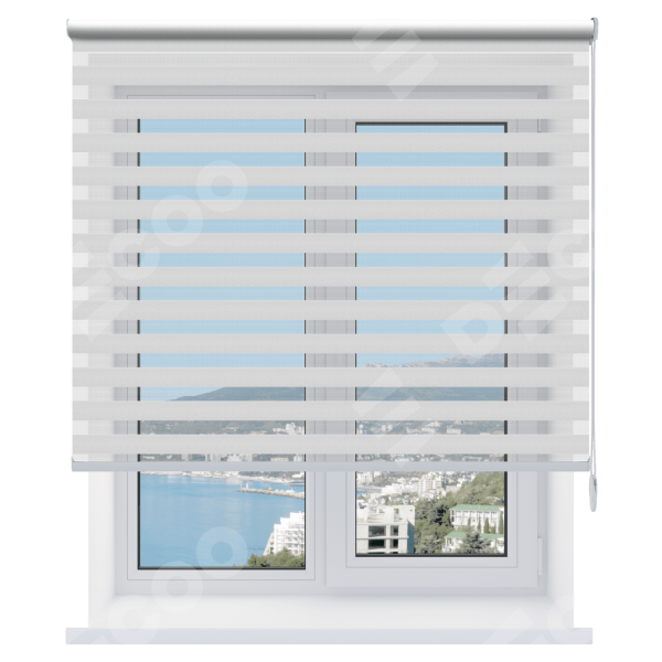 Рулонная штора День-ночь Metalic белый