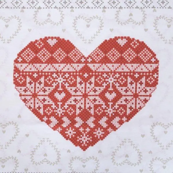 Постельное бельё "Этель" евро Heart 200*217 см, 220*240 см, 70*70 см -2 шт, 100% хл, бязь
