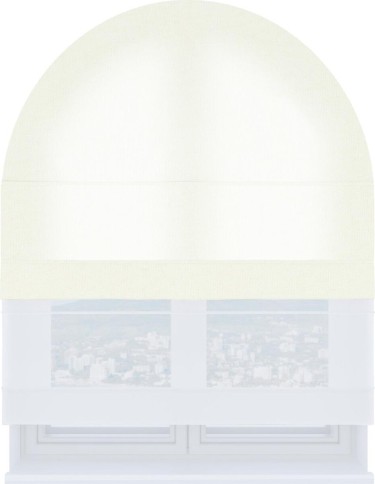 Римская штора «Кортин», канвас молочный, день-ночь для арочного проёма