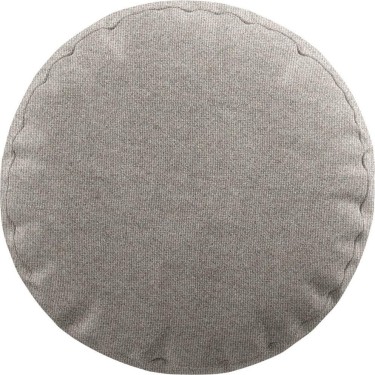 Подушка круглая «Кортин» лён димаут серо-бежевый