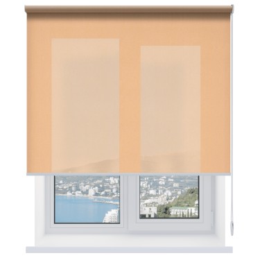 Рулонная штора Фокус 04, цвет персиковый однотонный, размер от 40 см