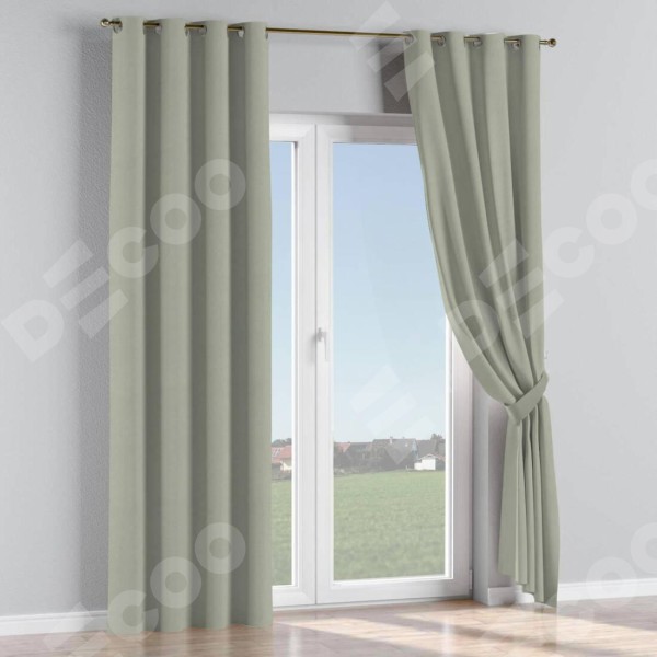 Комплект штор на люверсах вельвет светло-серый