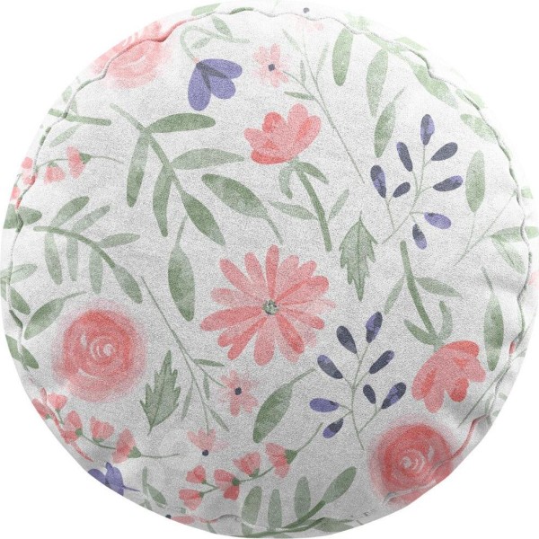 Подушка круглая Cortin «Изысканные цветы»
