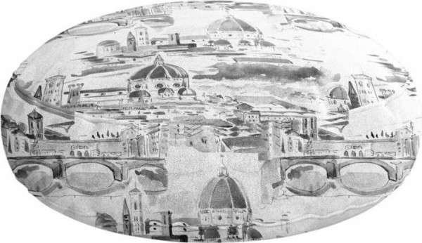 Подушка круглая Cortin «Старый город»