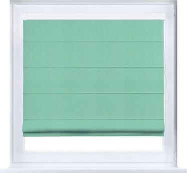 Римская штора «Кортин» кассетная, ткань pipa блэкаут бирюза