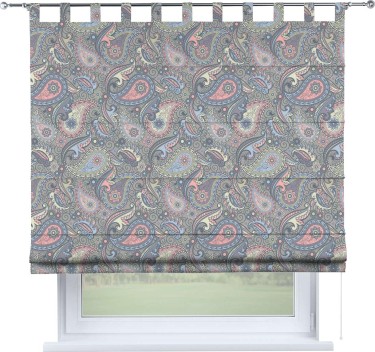 Римская штора «Кортин» на петлях «Цветной пейсли»