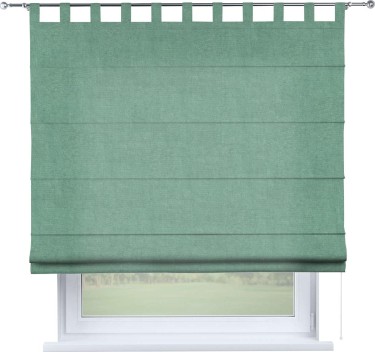 Римская штора «Кортин», канвас мятный, на петлях