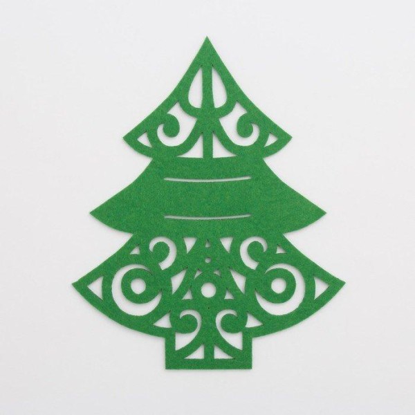 Конверт для столовых предметов «Ёлочка» 17х22 см, 100% п/э, фетр