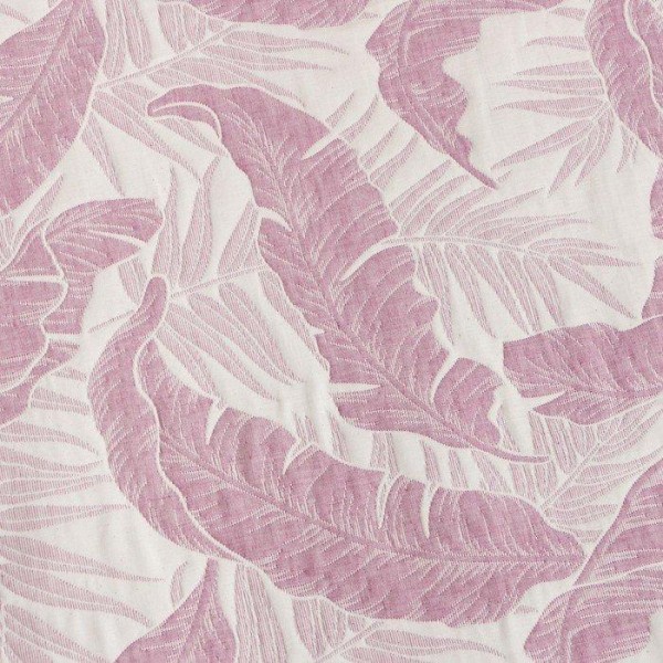 Покрывало хлопковое Этель «Перья» 200х240 см, цвет фиолетовый, 100% хлопок, 300гр/м2