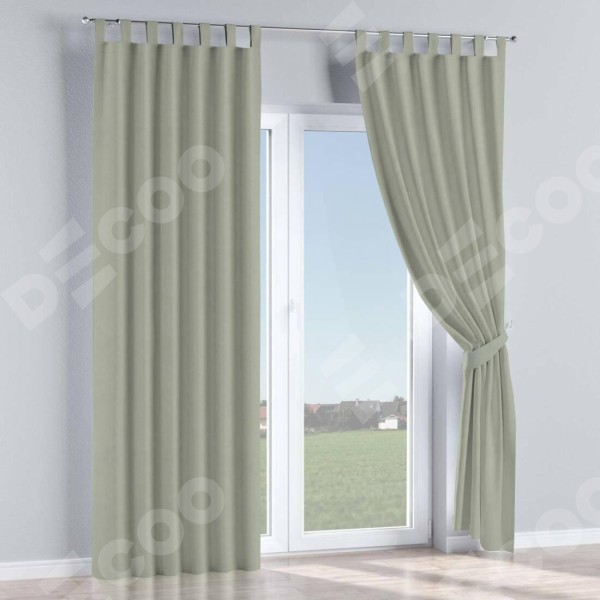 Комплект штор на петлях вельвет светло-серый