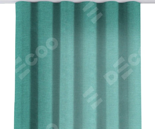 Комплект штор на тесьме «Волна», лён изумрудный