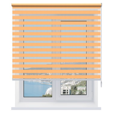 Рулонная штора День-ночь Basic морковный