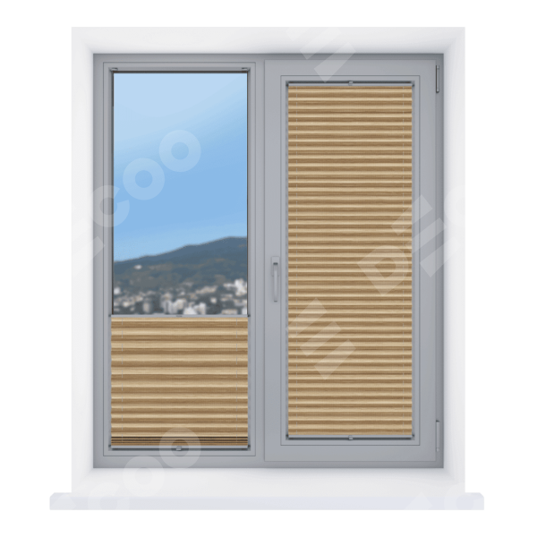 Штора плиссе Сафари бежевый, ширина от 20 см