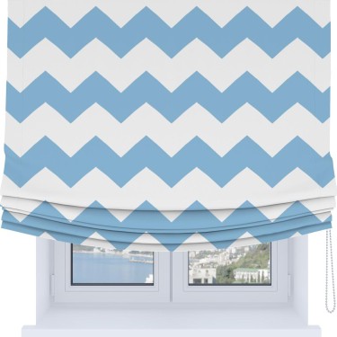 Римская штора Soft с мягкими складками, «Зигзаг крупный»