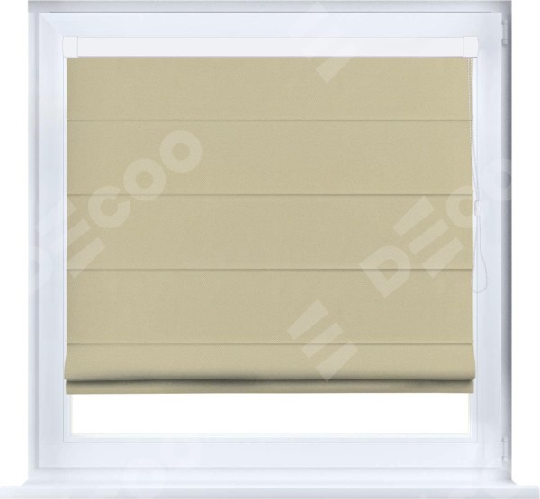 Римская штора «Кортин» кассетная, ткань блэкаут однотонный, кофейный