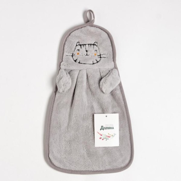 Салфетка для уборки «Котэ», 23х36 см, микрофибра, 100% п/э