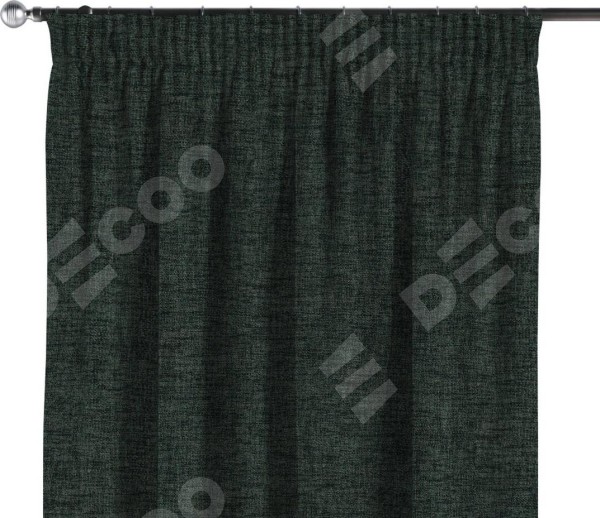 Комплект штор на тесьме «Карандаш», рогожка димаут графит