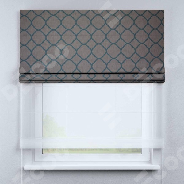 Римская штора «Кортин» день-ночь, ткань «Старая Франция»