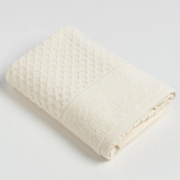 Полотенце махровое Love Life "Silky dream" 50х90 см, молочный, 100% хл, 400 гр/м2