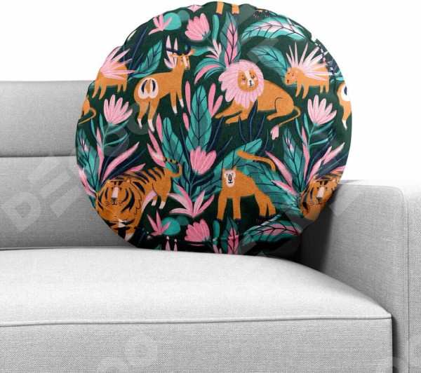 Подушка круглая Cortin «Дикие животные»