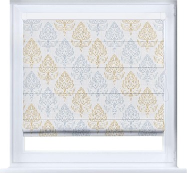 Римская штора «Кортин» кассетная «Цветочный медальон»