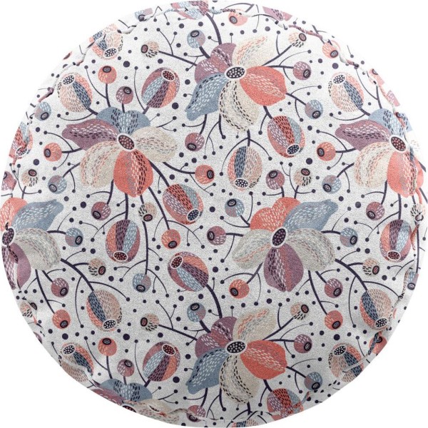 Подушка круглая Cortin «Цветочный микс»