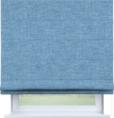 Римская штора «Кортин», рогожка димаут голубой, для проёма
