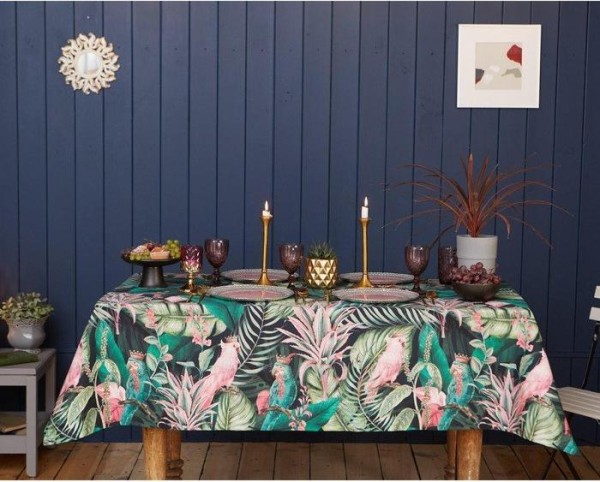 Скатерть "Этель" Tropical parrots 149х110см, 100% хл, саржа 190 г/м2