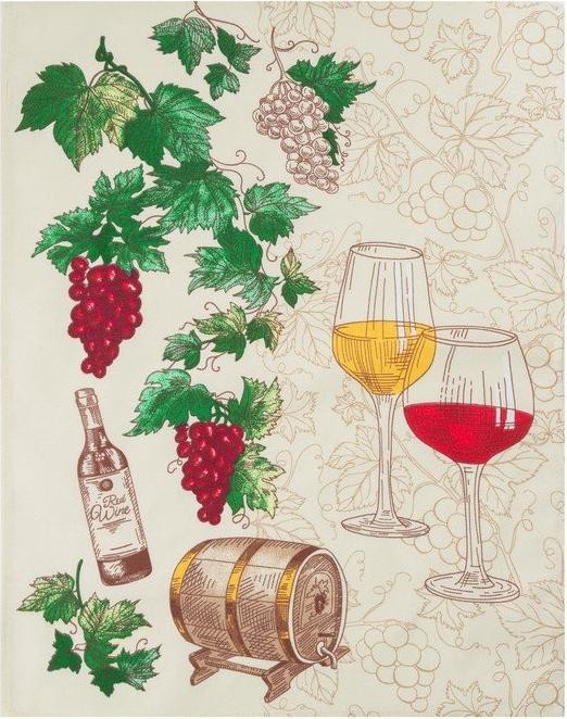 Набор полотенец в коробке Сомелье 45х60 см, 3 шт, вафля, 160 гр/м2, хлопок 100%