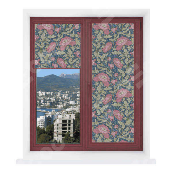 Рулонная штора Уни 2 с принтом Розовые цветы