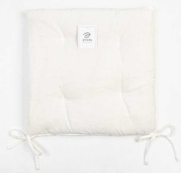 Сидушка на стул "Этель" цв.бежевый 42х42см, 100% хл